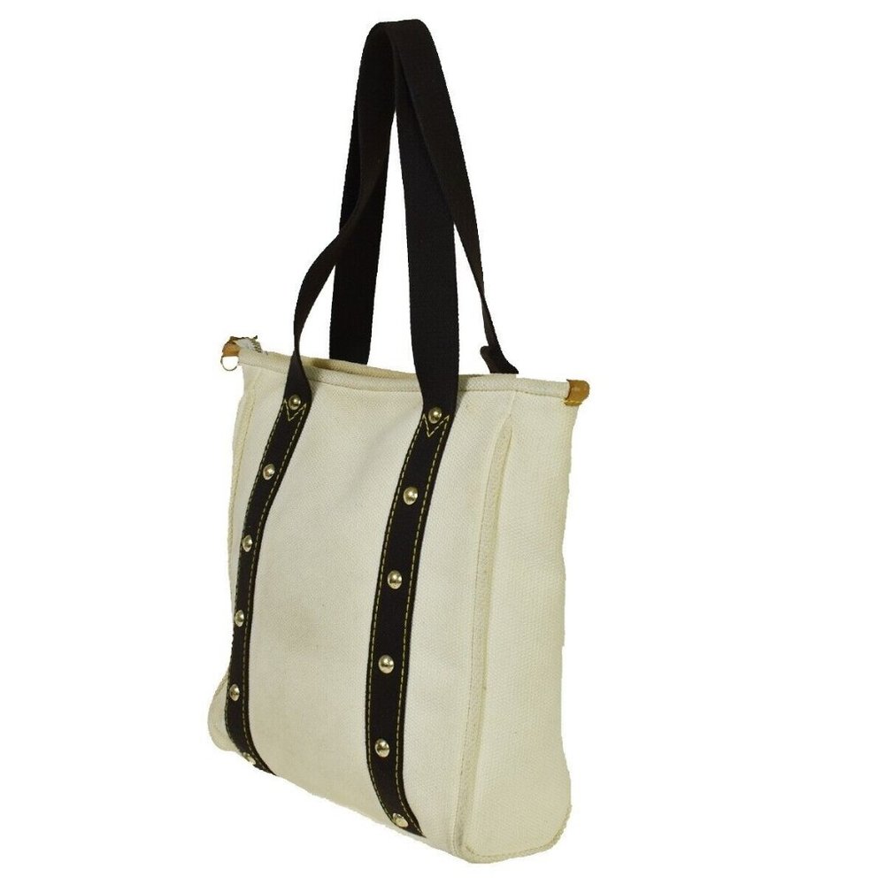 LOUIS VUITTON Cabas MM Tote Shoulder Bag Antigua Canvas Ivory M40036 65JH406 - Picture 3 of 16